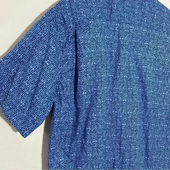 Jachs New York men blue button up short sleeve casual shirt size XL - Picture 3 of 8